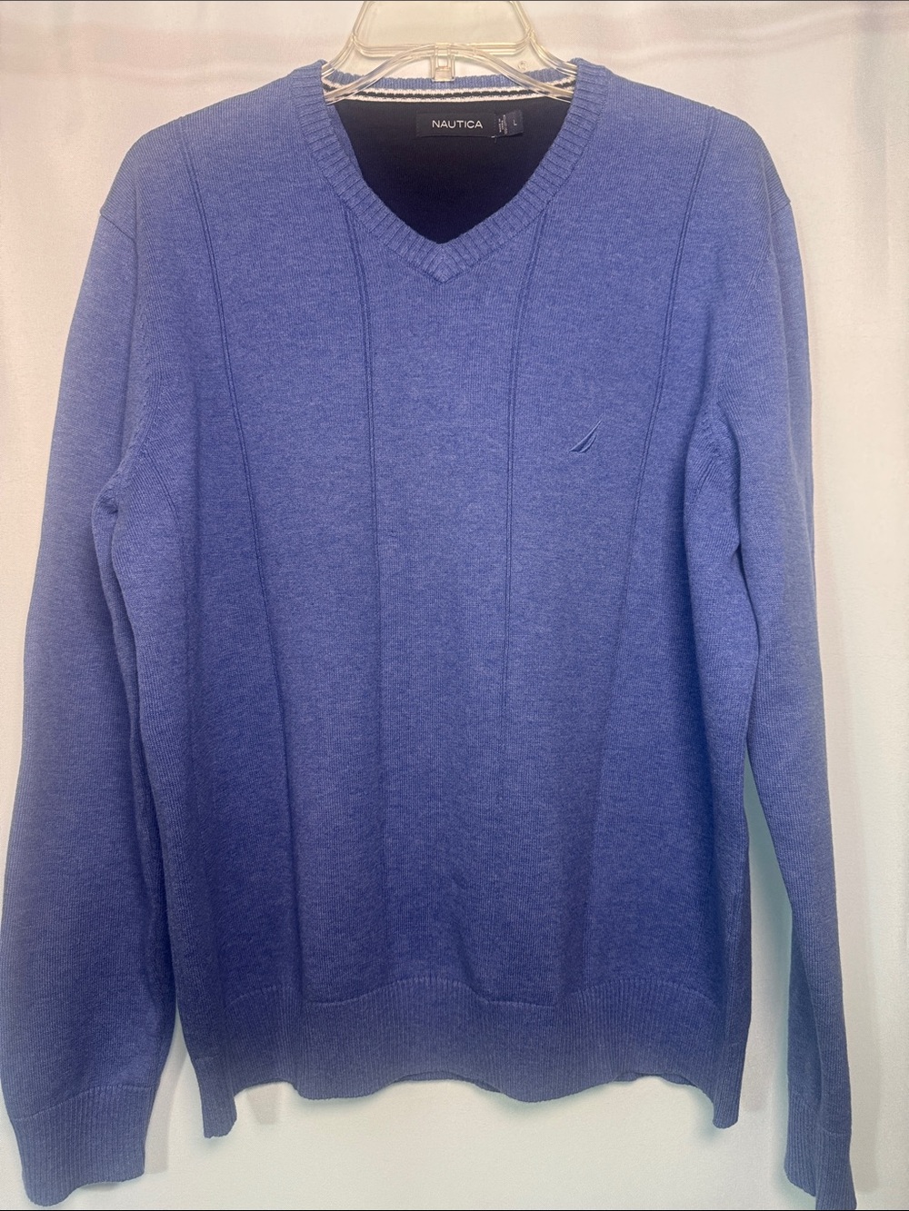 Nautica Men's V-Neck Sweater in Periwinkle